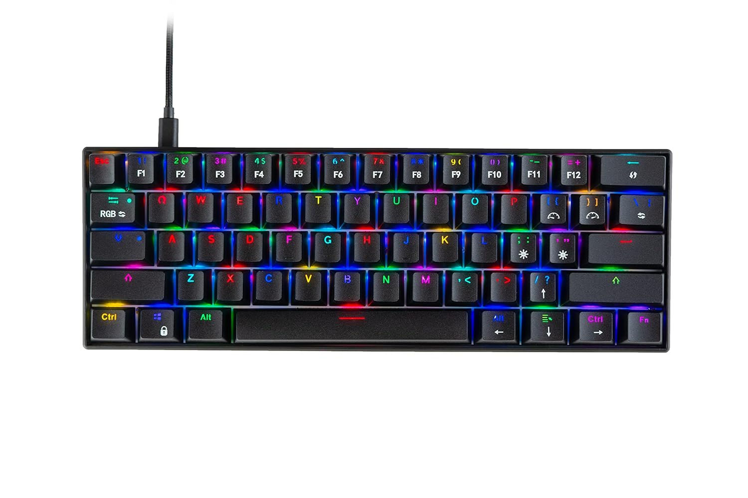 Cosmic Byte CB-GK-21 Themis 61 Key Mechanical Per Key RGB Gaming Keyboard with O