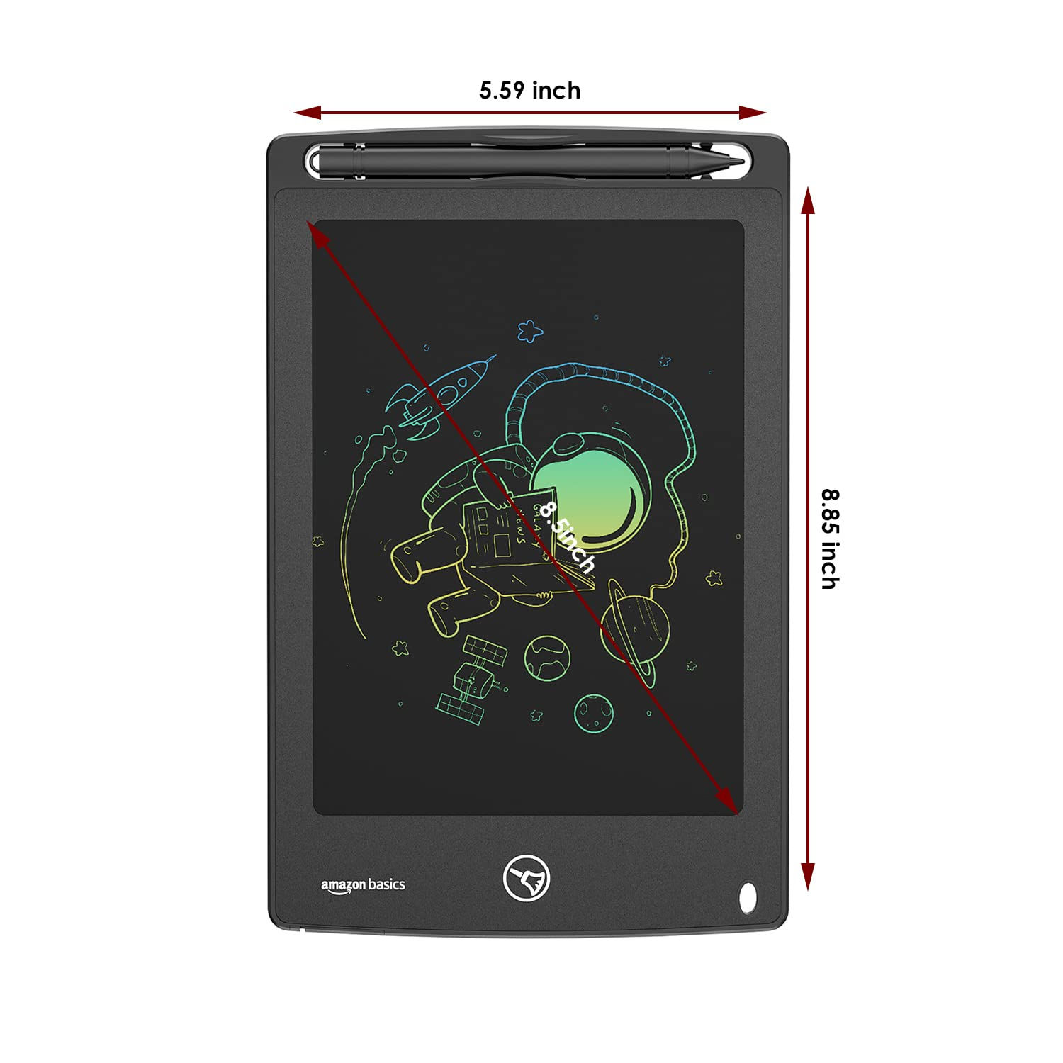 amazon basics Writing Tablet with 8.5-inch rainbow colour LCD screen and Stylus