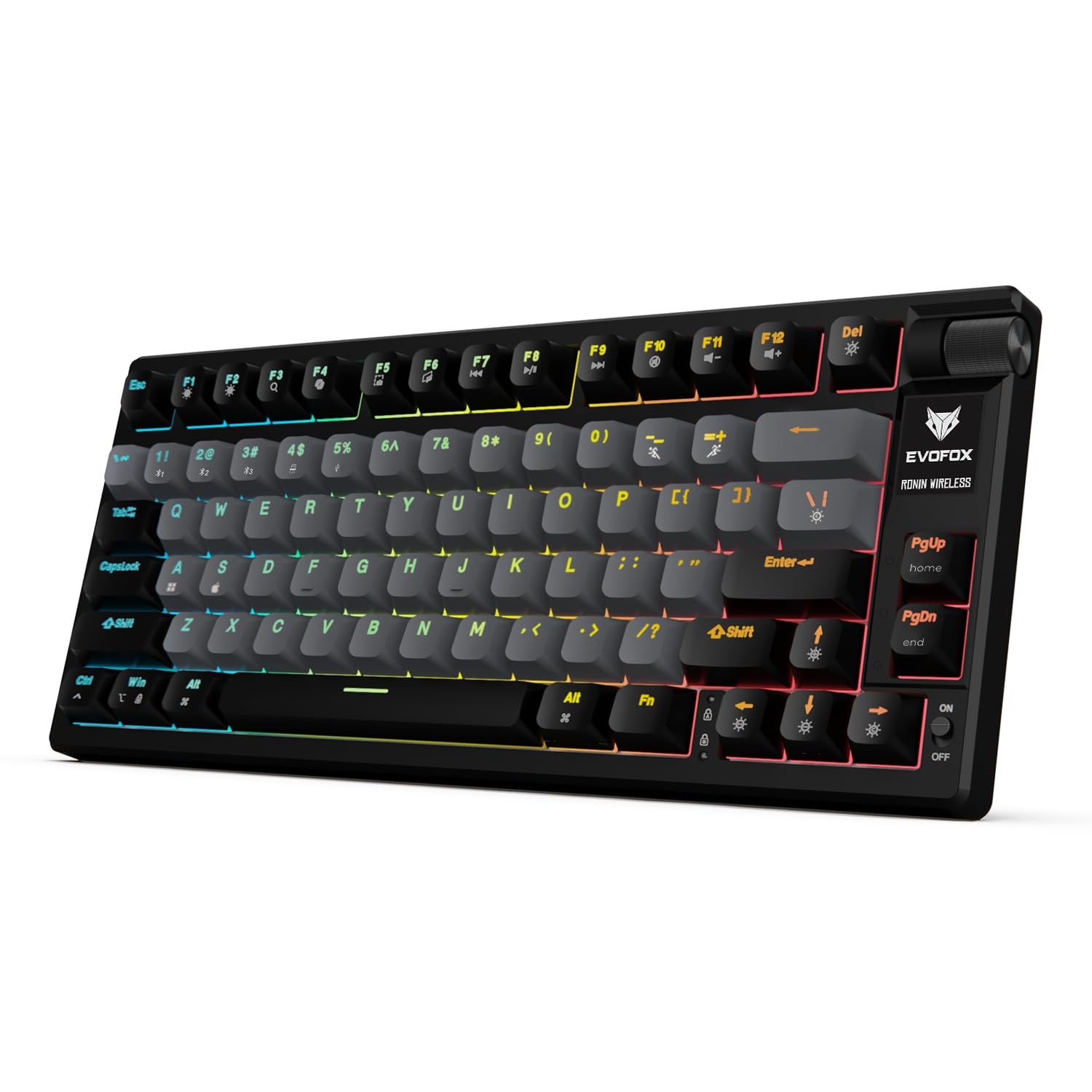 EvoFox Ronin Mechanical Keyboards Wireless (BT+2.4GHz+Wired), 9 Layer Structure,