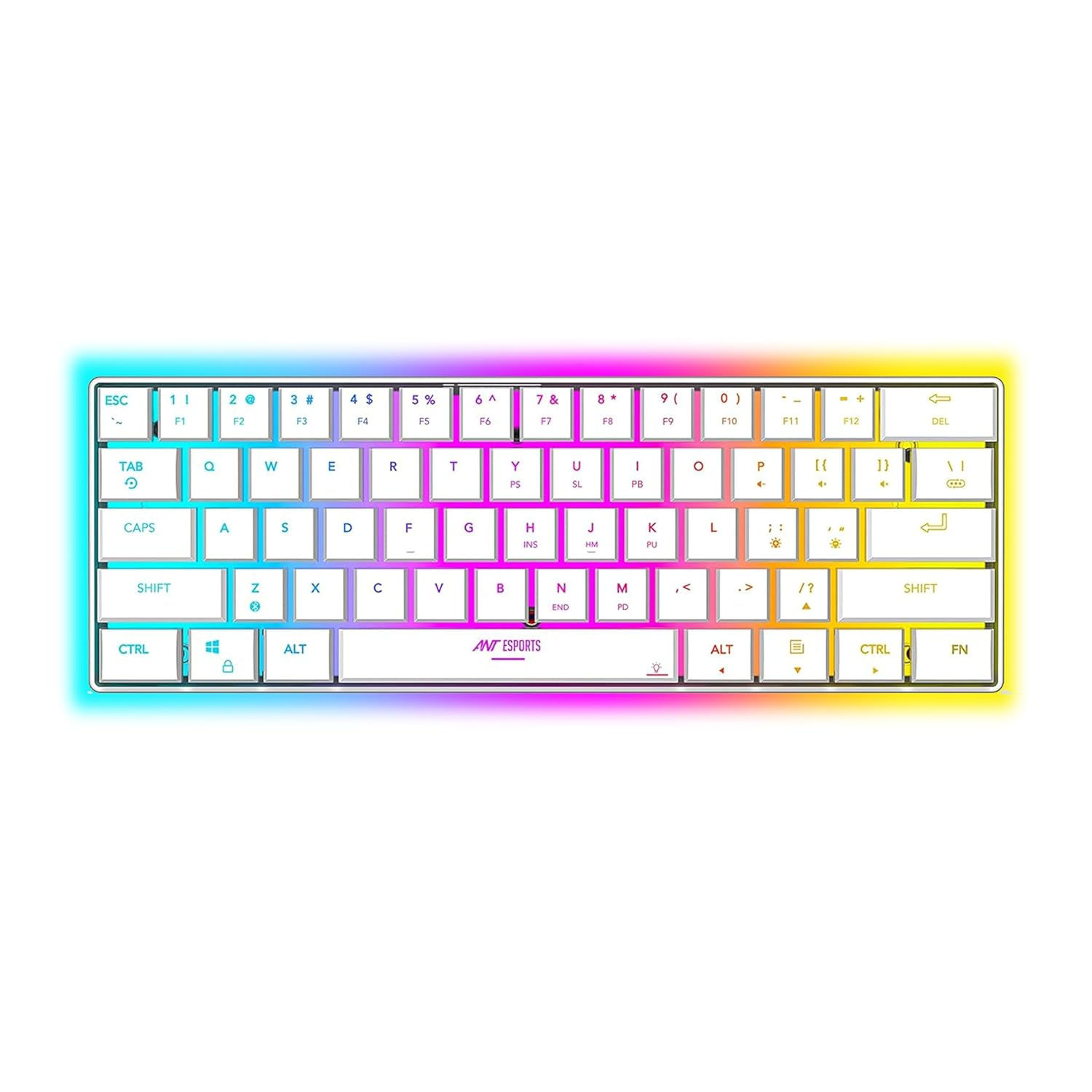 Ant Esports MK1500 Mini 60% Pro RGB Wireless Gaming Keyboard with Membrane Switc