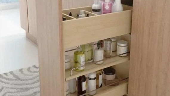 8" "No Wiggle" Soft-close Vanity Cabinet Pullout