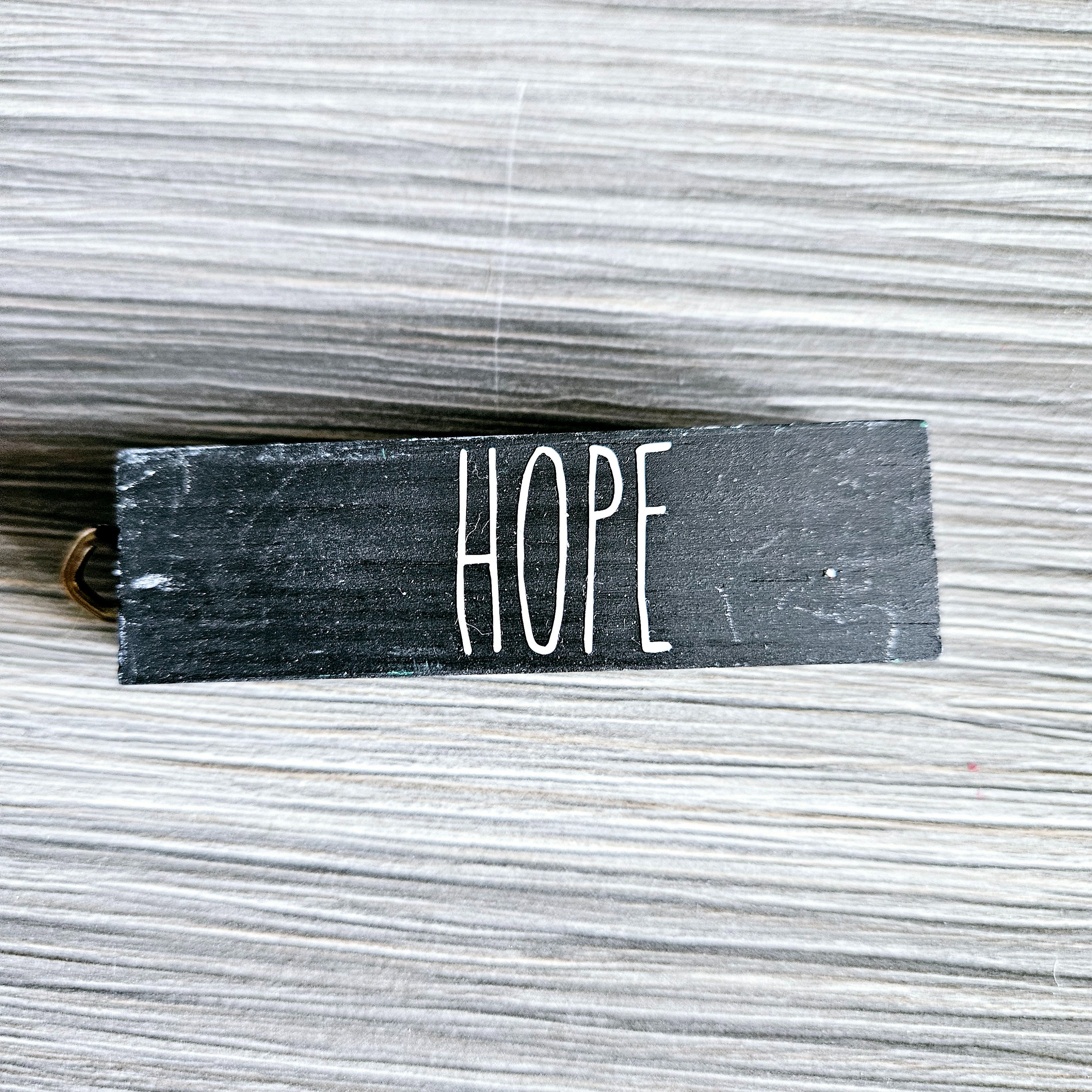 Rustic Black Solid Wood Ornament