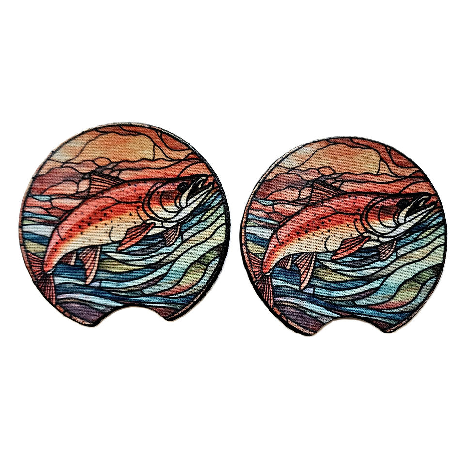 Thumbnail: Car Coasters, Cute Car Coasters, Set of 2 Car Coasters