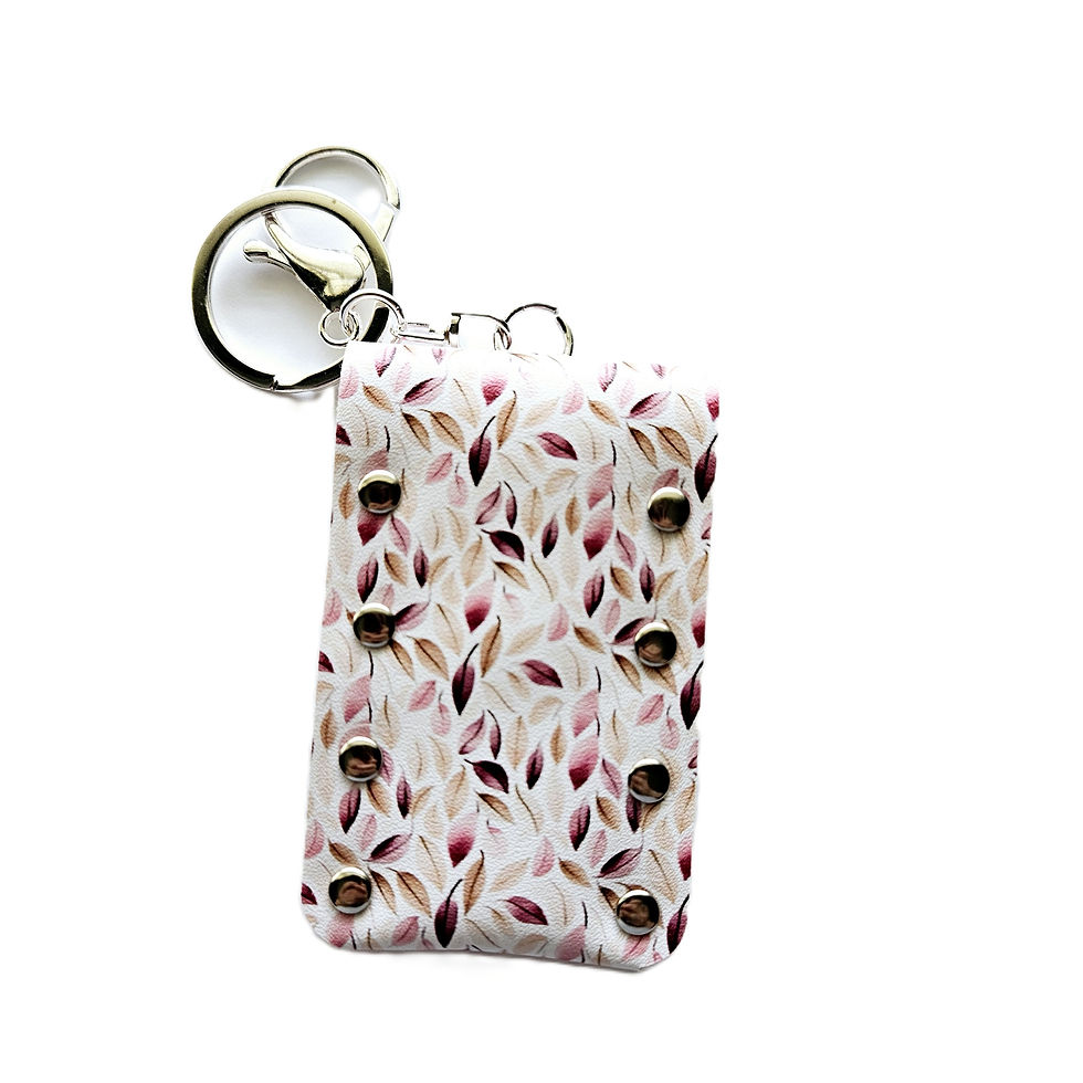 Thumbnail: Faux Leather Lip Balm Keychain - Chapstick Holder
