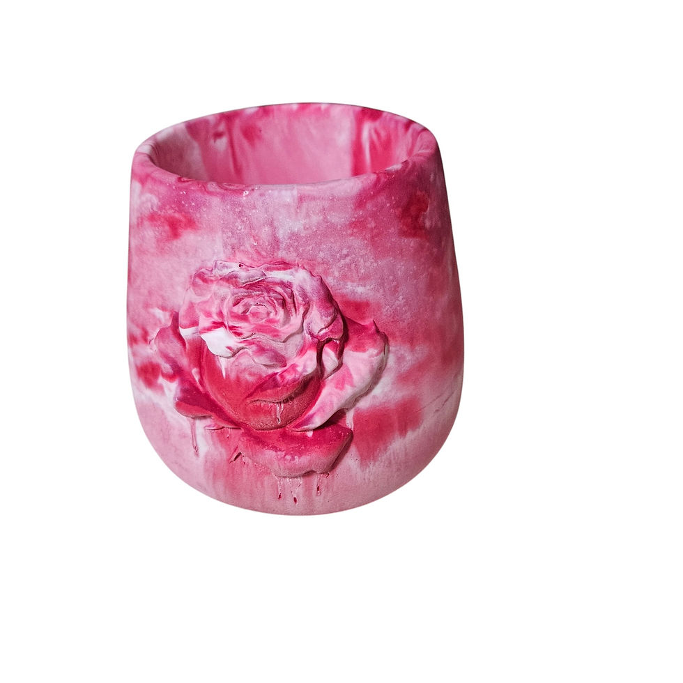 Thumbnail: Sculpted Rose Embossed Ceramic Vase