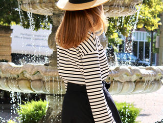 Black & White Stripes in Fall