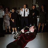 Sax Pose Bride Party