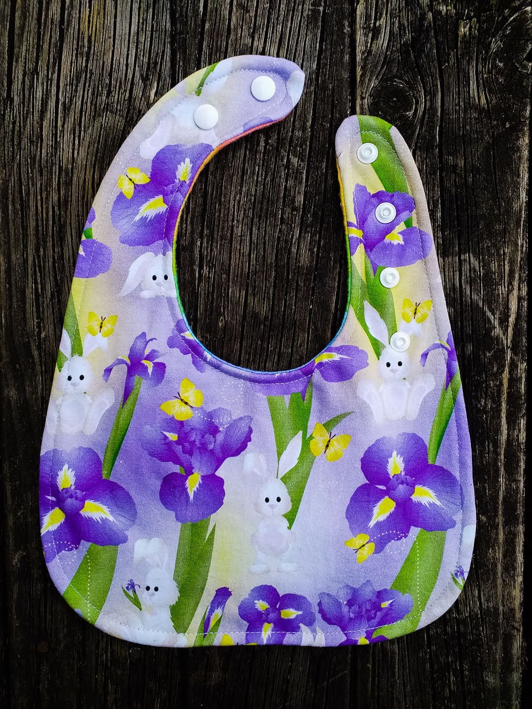 Feeding Bib: Iris Bunnies