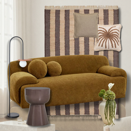 moodboard jaune et bordet bordeaux + violet