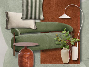 Moodboard vert sauge et rouille