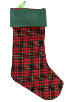 chaussette de Noel old money rouge et vert