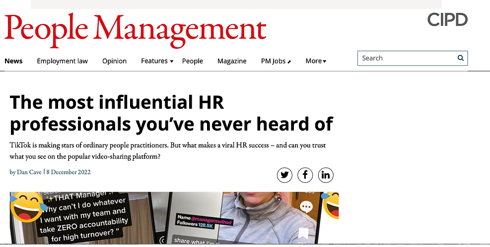 Featured in People Management
