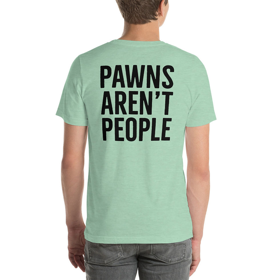 Thumbnail: Unisex ChessDojo t-shirt | Pawns Aren't People (Black)