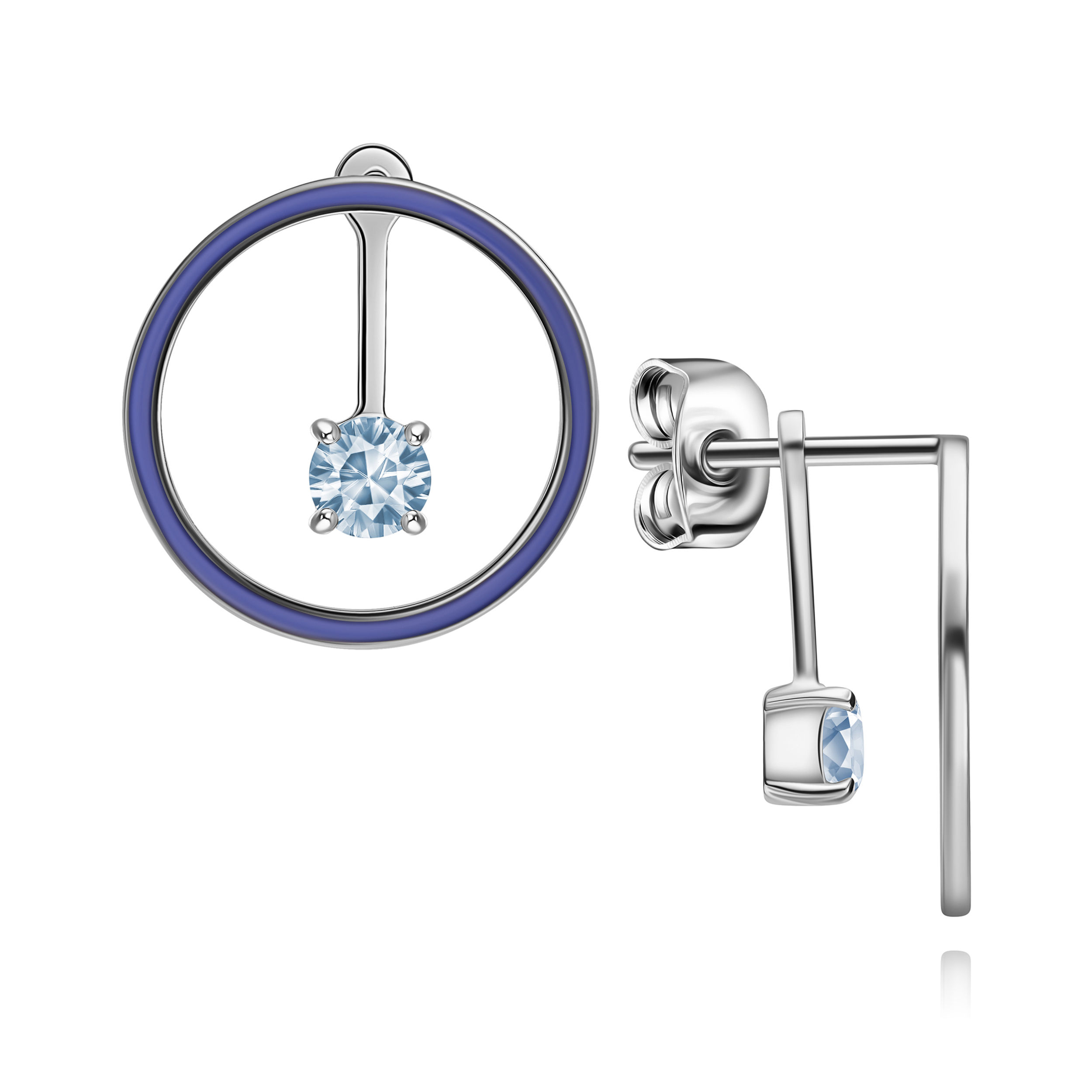 Gold transformer earrings "Topaz”