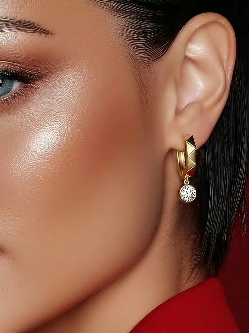 Thumbnail: Earrings "Golden Facets"