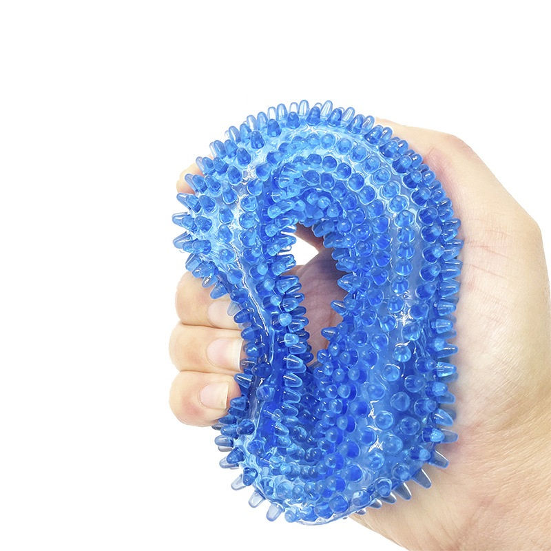 Thumbnail: Squeaky Pet Dog Interactive Chew Toy Puppy Bite Resistant Thorn Barbed Tooth Cle