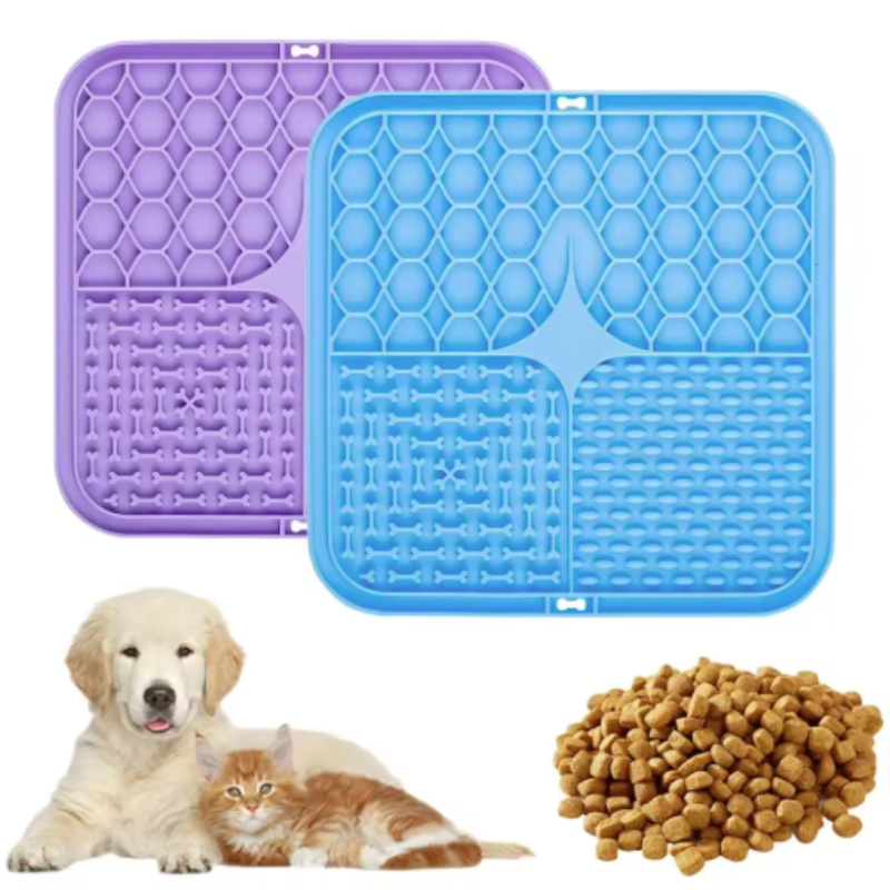 Pet Lick Silicone Mat Dogs Pet Slow Food Plate for Dog Bathing Distraction Silic