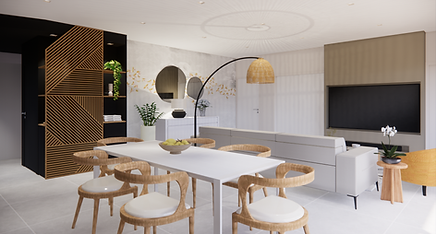 Salon relloké par l'agence Ligne Parallèle, papier peint panoramique