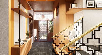 Entrée réagencée sur mesure