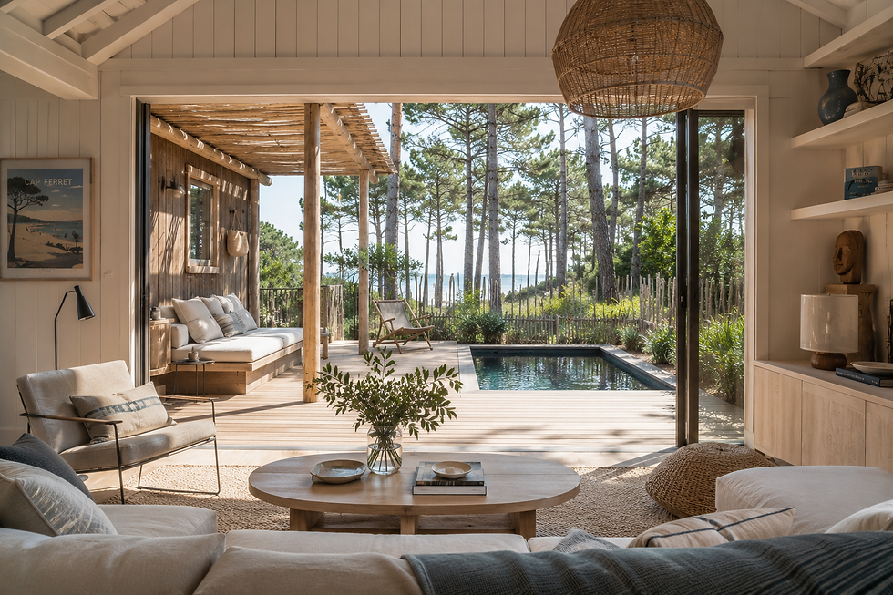 salon vue mer bassin d'Arcachon