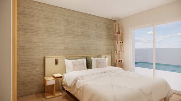 revêtement mural  Arte International, chambre haut de gamme, design sur mesure, tête de lit personnalisée, décor luxe discret, raffinement