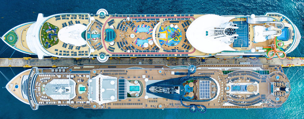 multiple cruise ships
