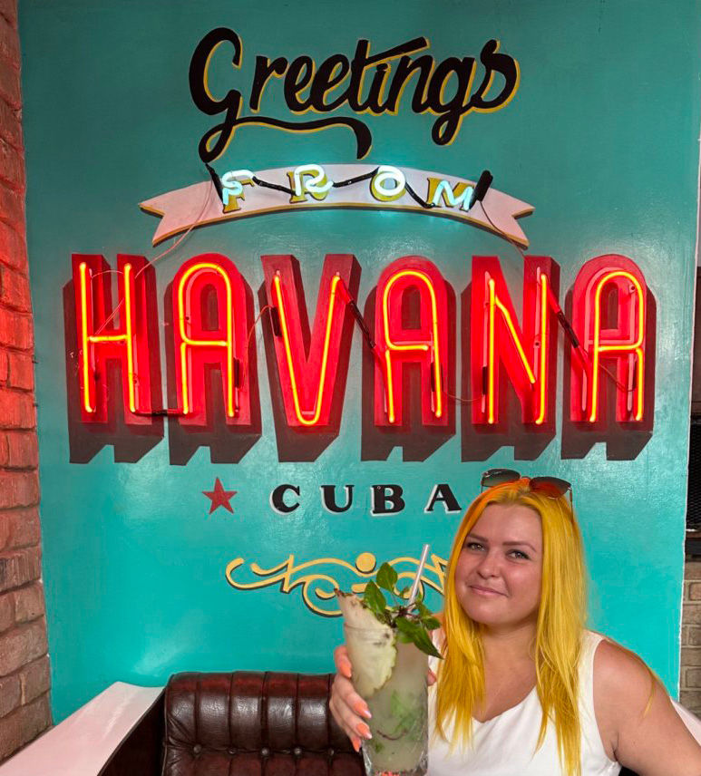 Drinking cocktails in Havana Cuba