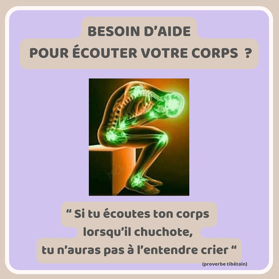 ÉCOUTEZ VOTRE CORPS