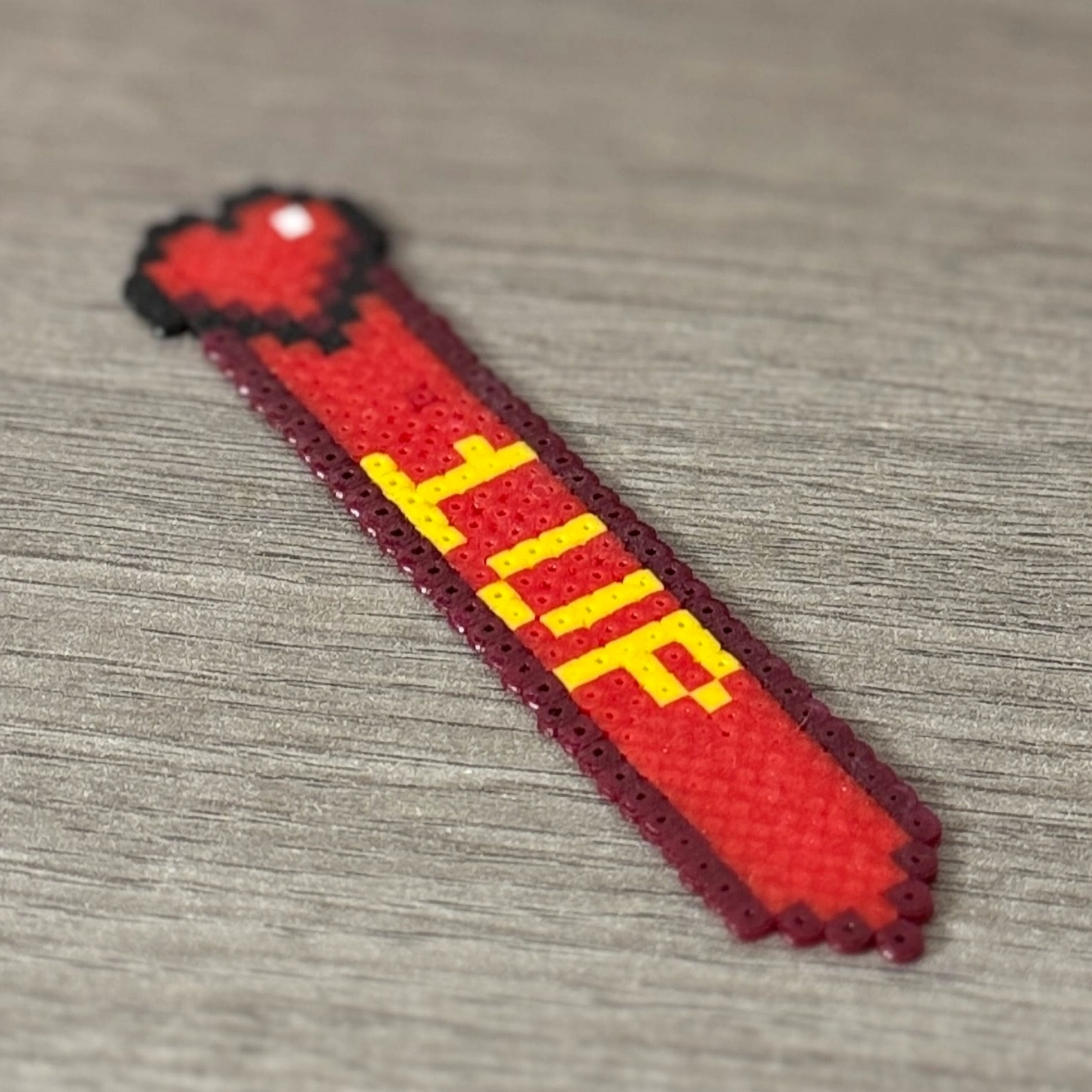 Extra Life 1UP Hama Bead Bookmark