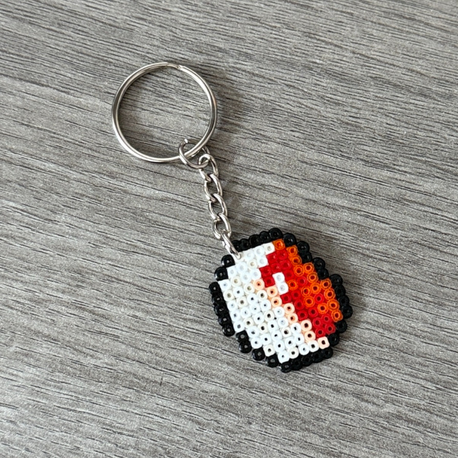 Sushi Hama Bead Keyring