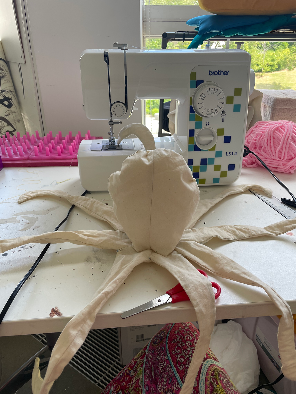 Robinson, L. (2023) Sculpture prototype (scrap fabric) Photo: Libby Robinson