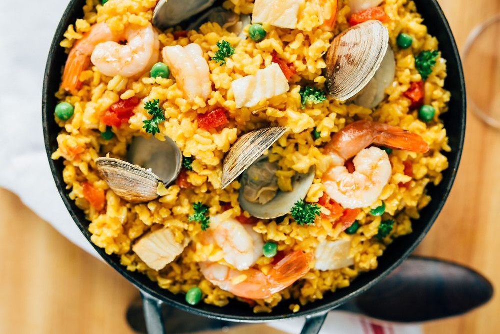 Seafood Paella by Great American International Seafood Market