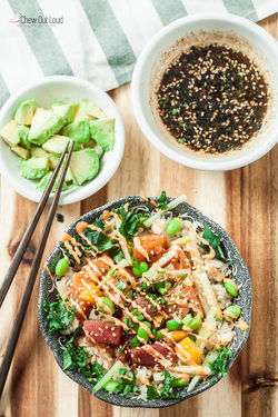 Healthy Poke Bowls (with Sriracha Ma