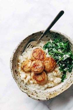 Brown Butter Scallops with Parmesan