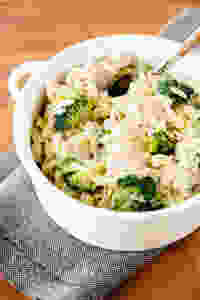 Stovetop Tuna Orzo Casserole with Broccoli