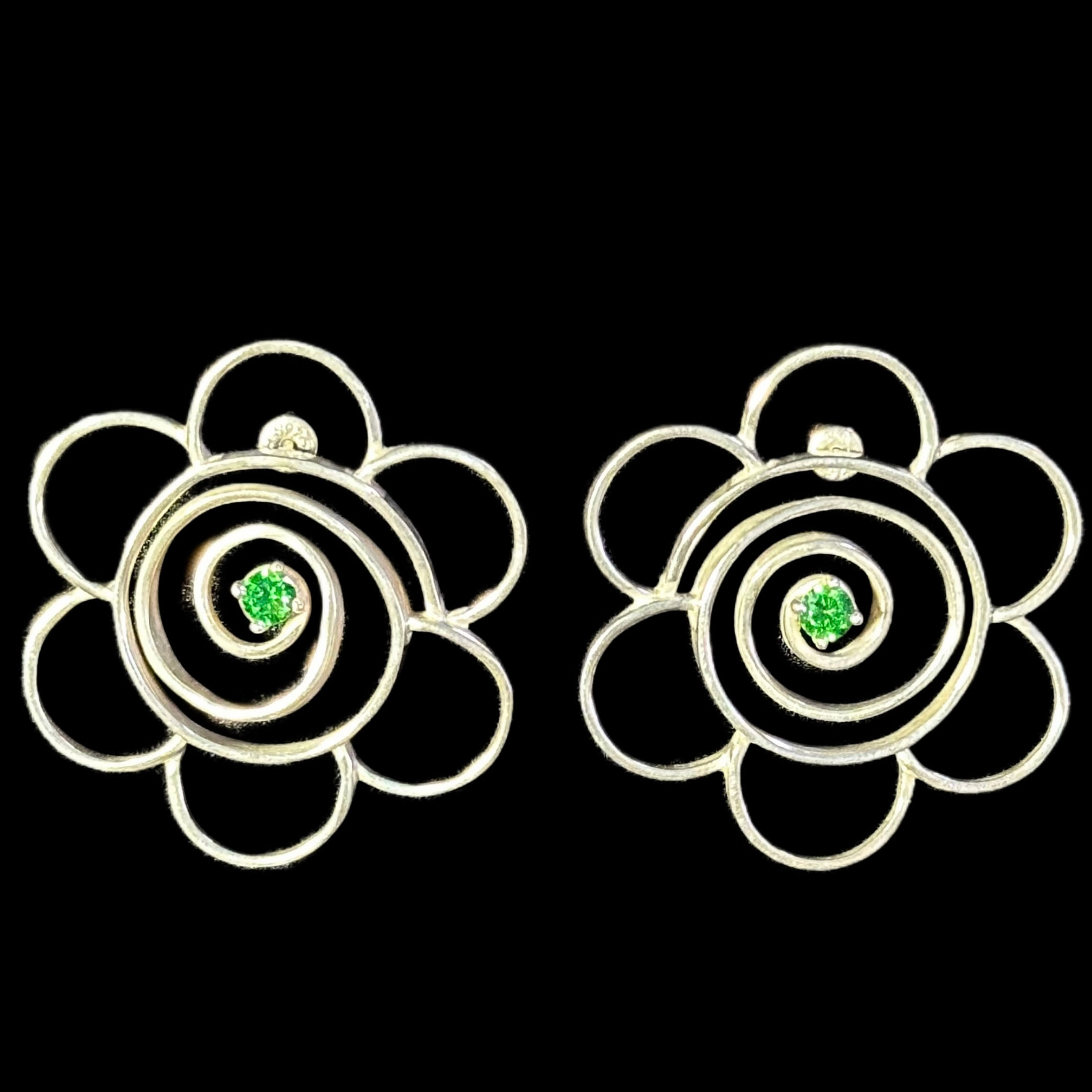Flower Spiral Earrings