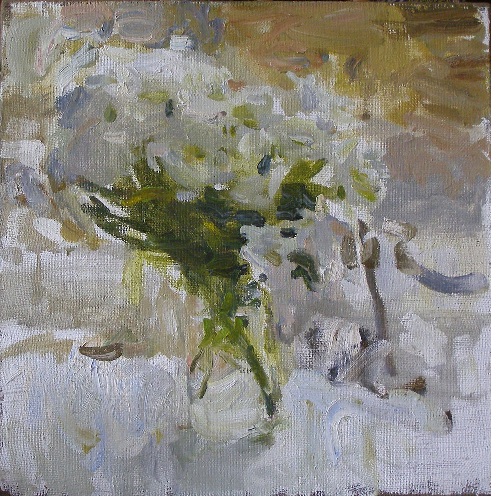 Etude in white and olive