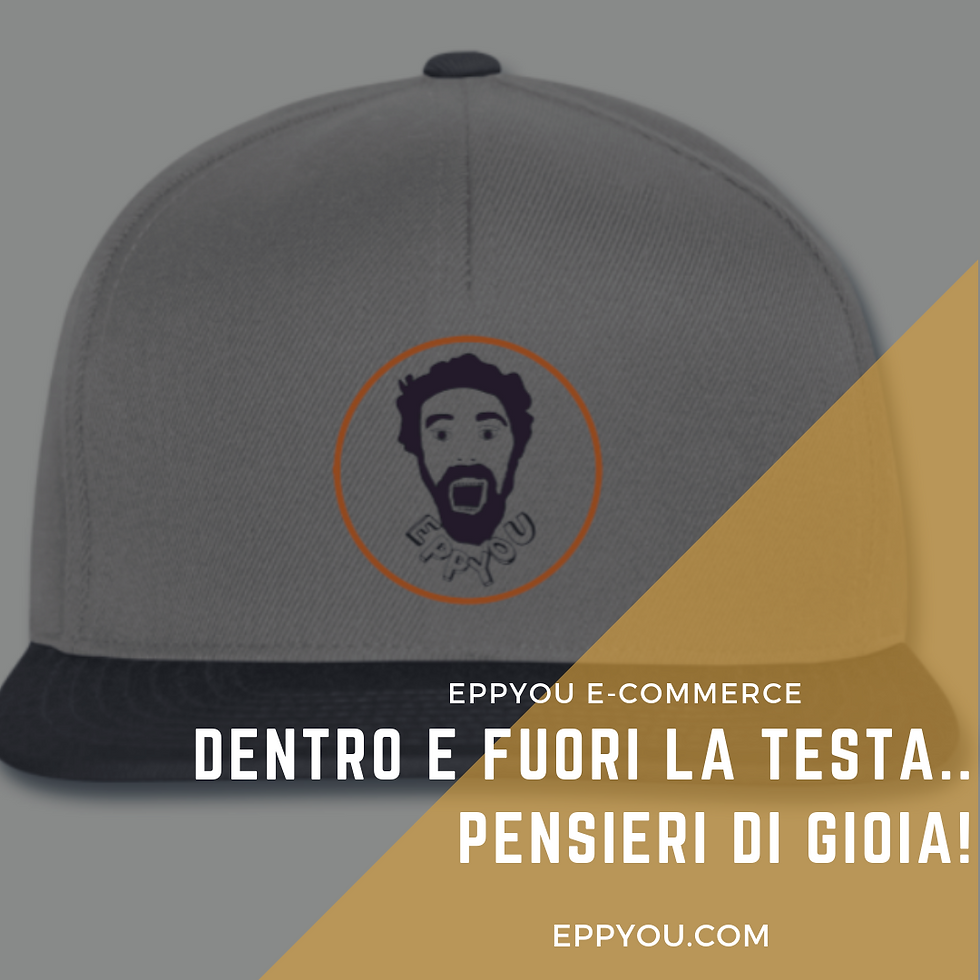 Un fantastico logo nero con cerchio arancione per risaltare alla grande sul fronte del cappellino grigio con visiera nera