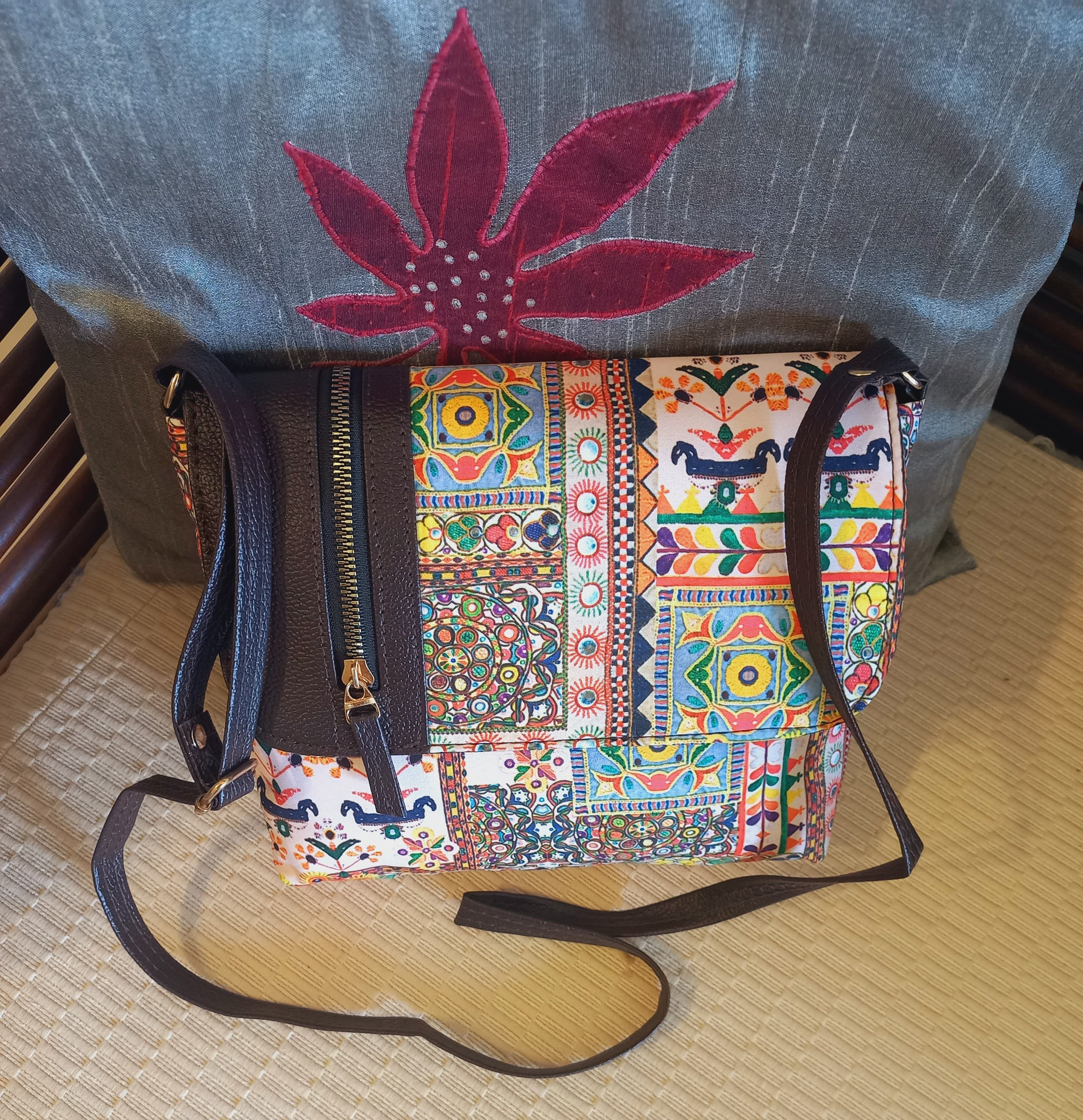 Abstract Sling Bag For Women