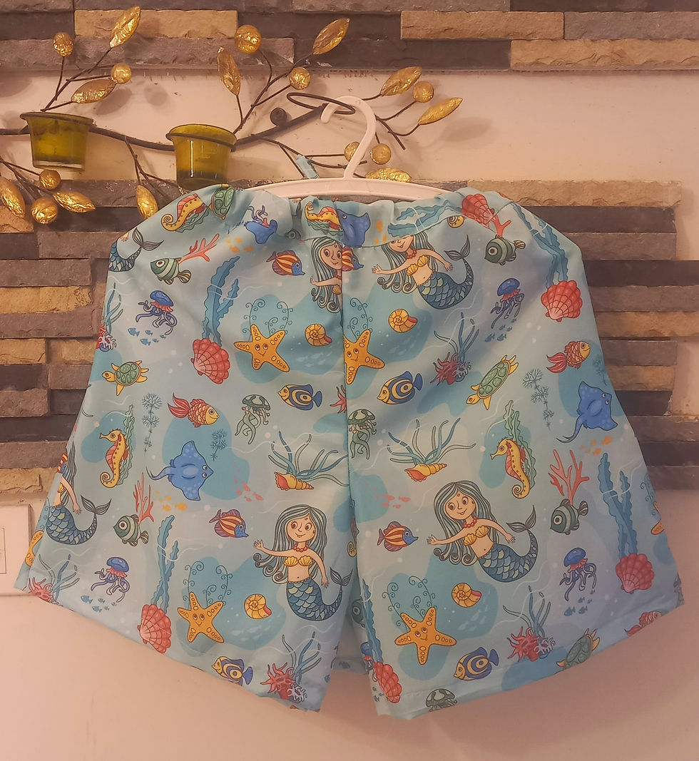 Thumbnail: The Blue Mermaid Cotton Rayon Skirt Shorts