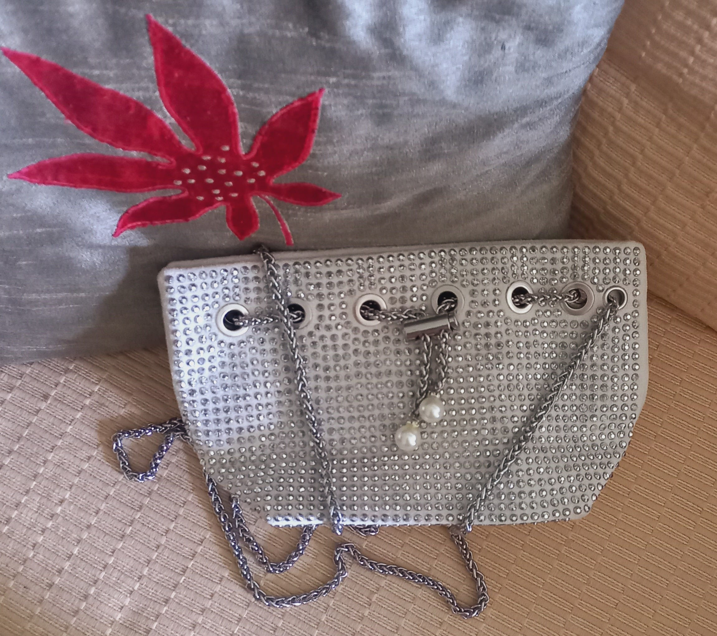 Silver Party Sling Bag For Women