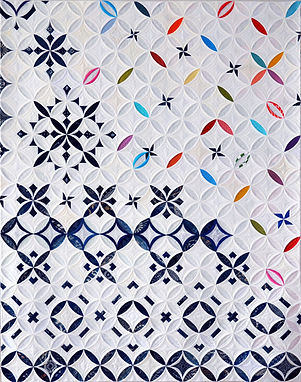 アンティークキルト✴︎カテトダルウィンドウ Cathedral window Quilt カテドラルウィンドウキルト