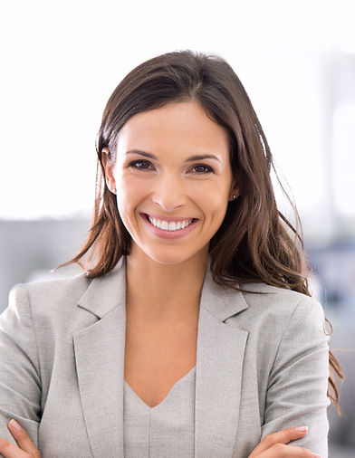 Woman in Grey Suit