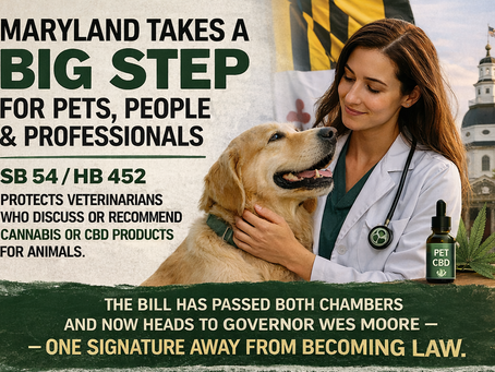 Maryland Sends Veterinary Cannabis Protections to the Governor