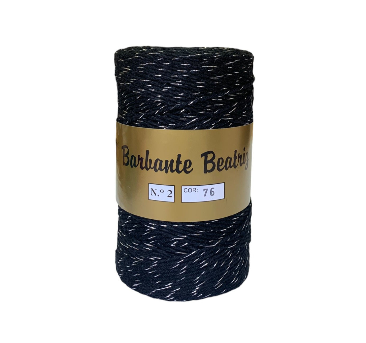 Barbante Beatriz 2 - Preto Prata (76)