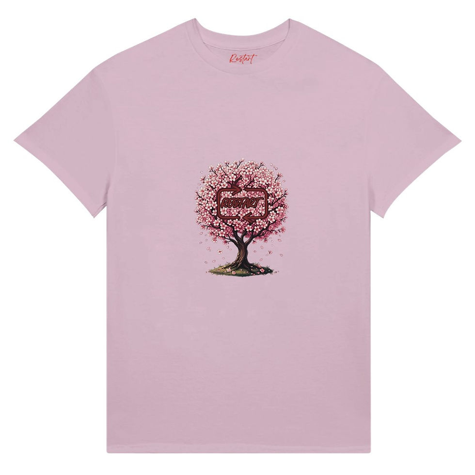 Thumbnail: Pink Cherry Tree T shirt with cherry blossom graphic