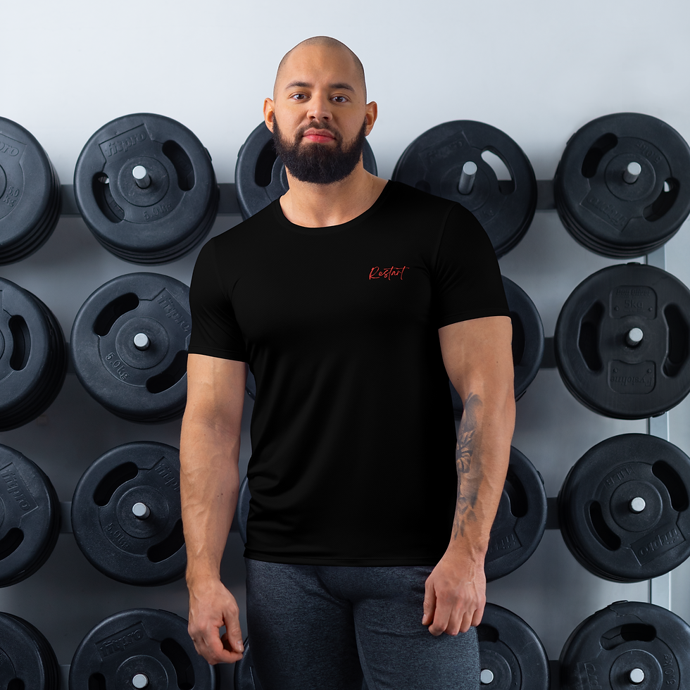Thumbnail: Restart Black athletic t-shirt