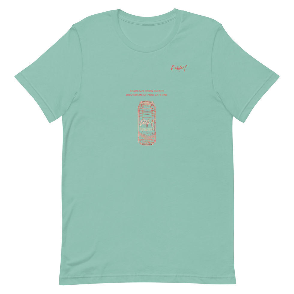 Thumbnail: Teal Cherry Tree T shirt with a small graphic design.