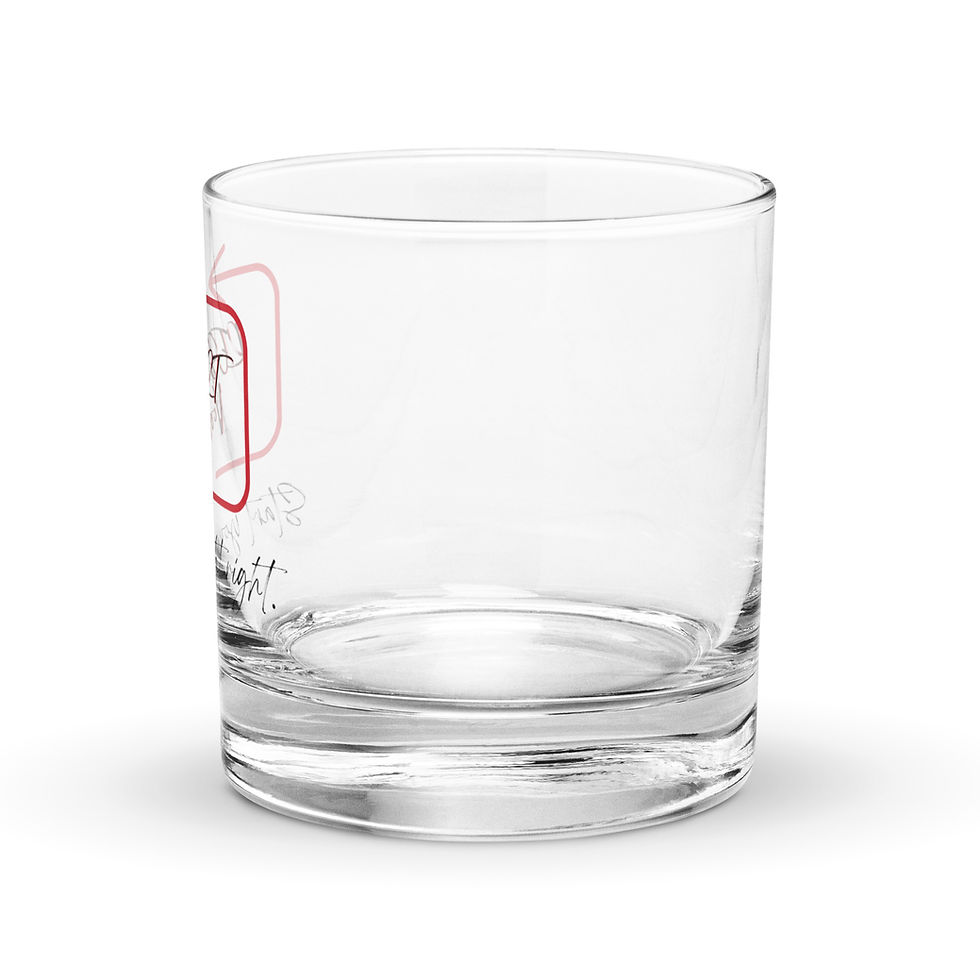 Thumbnail: Empty Restart Vodka Rocks glass with logo