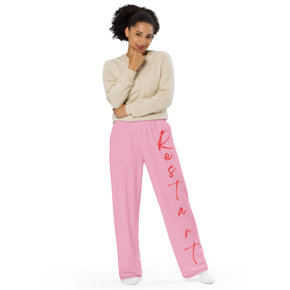 Restart unisex wide-leg jogging bottoms